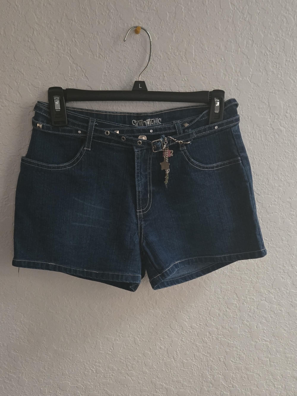 Skechers- Dark Blue Denim Girls Shorts - Cute  Dressy Casual Style